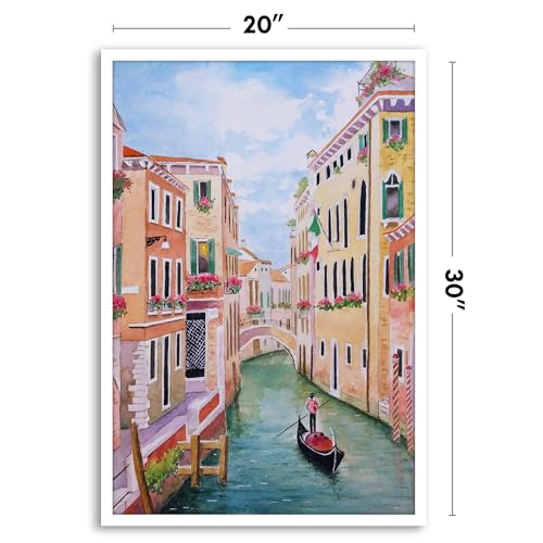 Image of Americanflat 20x30 Poster Frame with Polished Plexiglass - Streamline Collection - Thin Border Picture Frame for Wall Display - Hanging Hardware Included - White