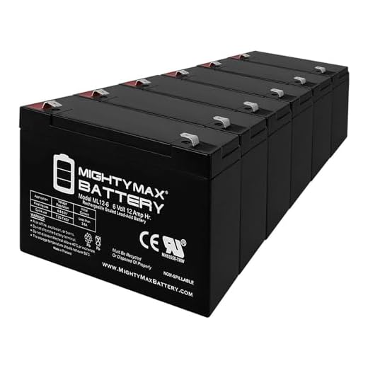 6V 12AH F2 SLA Battery for LITHONIA Emergency Exit Light - 6 Pack