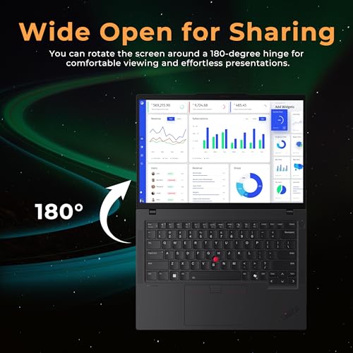Image of Lenovo ThinkPad T14 Gen 5 14 inch WUXGA Laptop, Intel Ultra 7 165U-vPro Technology, 32GB RAM, 3TB Storage(2TB SSD+1TB Docking Station Set), Backlit Keyboard, Fingerprint, Win11 Pro, Black