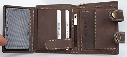 FLW Biker's Pocket Sized Genuine Leather Wallet with 20 Inch Long Chain to Hang3