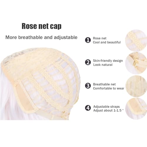 Image of Girls Light Blonde Wig Kids Long Mixed Blonde Wavy Curly Wig Girls Middle Part Wigs Heat Resistant Synthetic Wigs with Cap