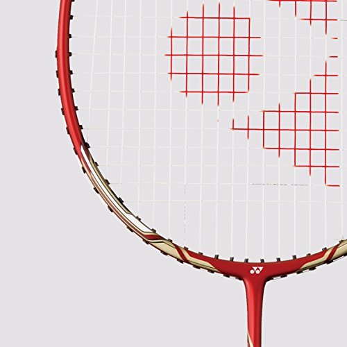 Image of Yonex Badminton Racket Nanoray Series 2018 with Full Cover Professional Graphite Carbon Shaft Light Weight Competition Racquet High Tension Fast Speed Performance (NR7 - Red, Pack of 1)