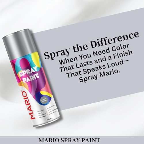 Image of Mario Spray Paint - 20 Bright Chrome (400ml) | Chrome Finish Spray Paint for Car, Bike, Automotive Parts, DIY & Art | Mirror Effect Metallic Paint