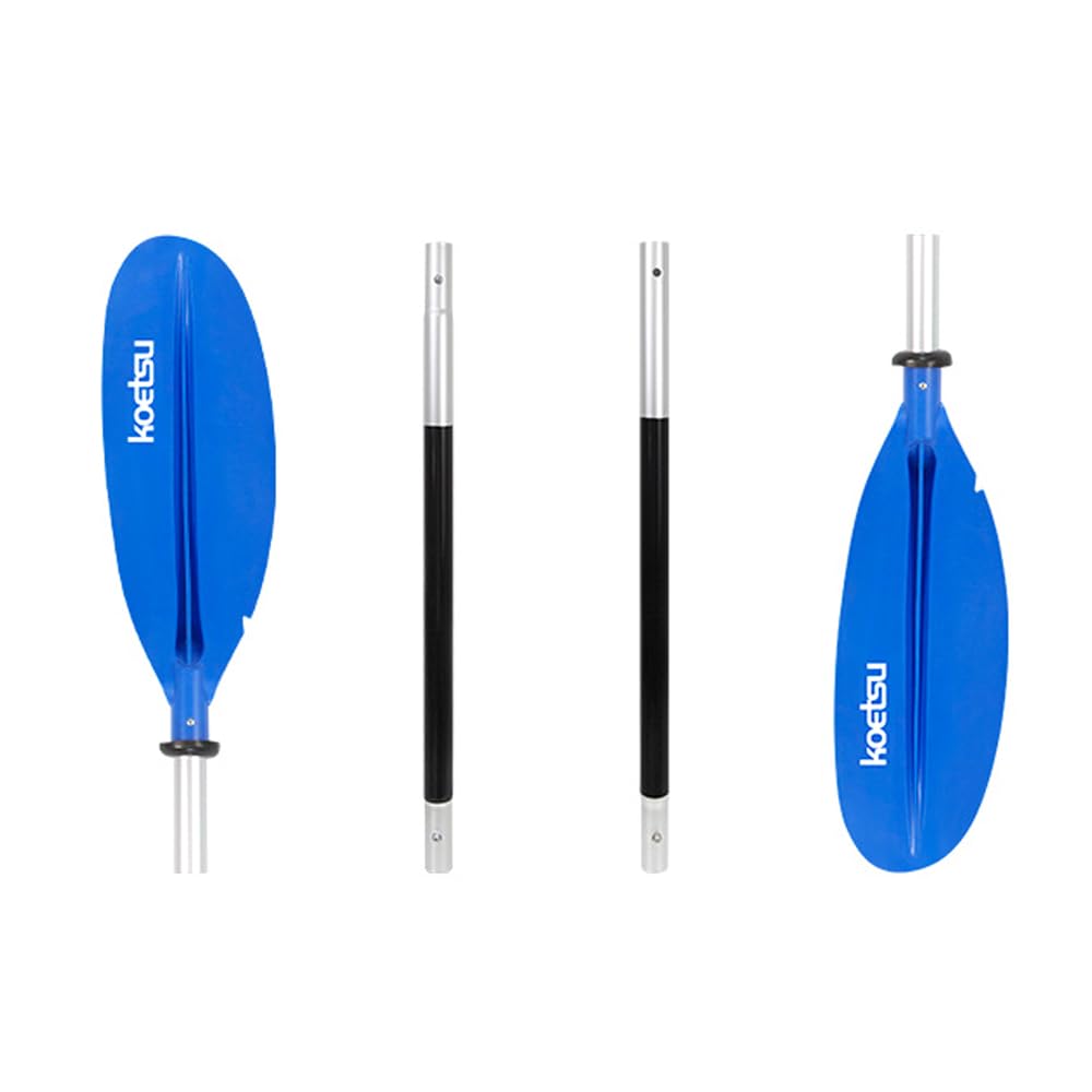 Remos de Kayak Ajustables y Desmontables de Cuatro Secciones Remo con Eje de aleación de Aluminio Remo de Doble Cabezal