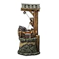 Alpine Corporation TZL128 Outdoor Floor Tiered Rustic Soothing Water Well Garden Waterfall Fountain for Garden, 50", Brown