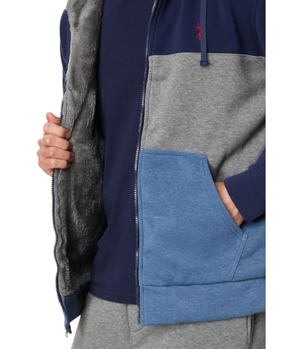 U.S. Polo Assn. Men's USPA Color-Block Full Zip Sherpa Hoodie3