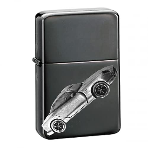 Briquet à essence anti-vent Cerbera ref277 rechargeable noir ne s'éteint jamais dehors