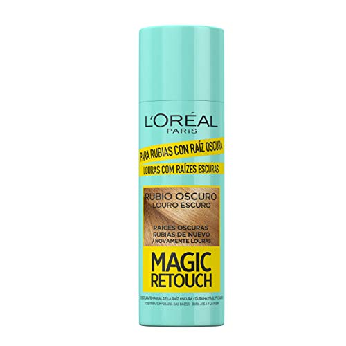 L´Oreal Paris Magic Retouch Spray, Retoca Raíces Oscuras para Cabellos Rubios Oscuros - Paquete de 3 x 100 ml - Total: 300 ml