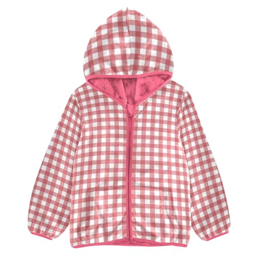 GuoChe Red Buffalo Plaid Scotland Toddler Fleece Jacket