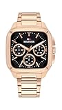 Tommy Hilfiger Orologio Analogico Multifunzione al Quarzo da Uomo con Cinturino in Acciaio Inossidabile di Color Oro Rosa - 1792224