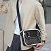 ibalulu Crossbody Bag for Mens, Pu leather Cross Body Purse, Multi Pocket Shoulder Bag, Durable Wear-resistant and Waterproof Messenger Bag for Travel Work Daily (Black)