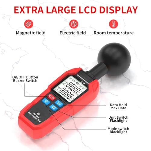 Detector EMF profesional portátil de radiación electromagnética miniatura 7