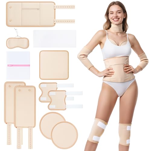 Castor Oil Pack Wrap (11 Pcs) – Reusable Organic Cotton Wraps for Liver Detox, Stomach, Belly, Neck, Breast, Knee, Feet & Full Body – Adjustable Straps for Hot or Cold Therapy