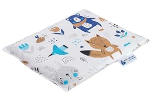 Medi Partners Kirschkernkissen Mikrowelle 20x25cm Körnerkissen groß Wärmekissen 500g Rechteck 100% Baumwolle Öko Natur Massagetherapie - Kirschkernkissen nacken schulter Kältetherapie (Boho Tiere)