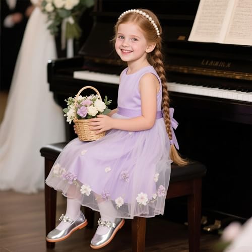 Image of Kiderence Toddler Girl Mary Jane School Uniform Dress Shoes Oxford Flats | Wide Toe Box Great Comfort for Student Shoe and Flower Girl Shoe for Wedding, Parties, Church