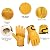 SLARMOR Mens Winter Leather Work Gloves, Warm Thinsulate Lining for Cold Weather Work, Thermal Insulated Work Gloves with Leather Palm,100 gram Insulation-L