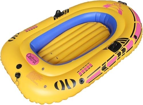 Inflatable Boat for Adults & Kids, Padded 2-Person Fishing Raft, Durable & Lightweight, Perfect for Water Adventures & Family Fun, Easy to Inflate & Transport