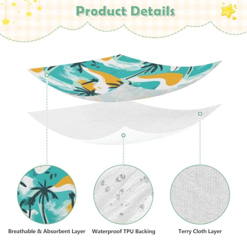 Drap-housse imperméable lit bébé 132x71 cm Essentials vert palmier