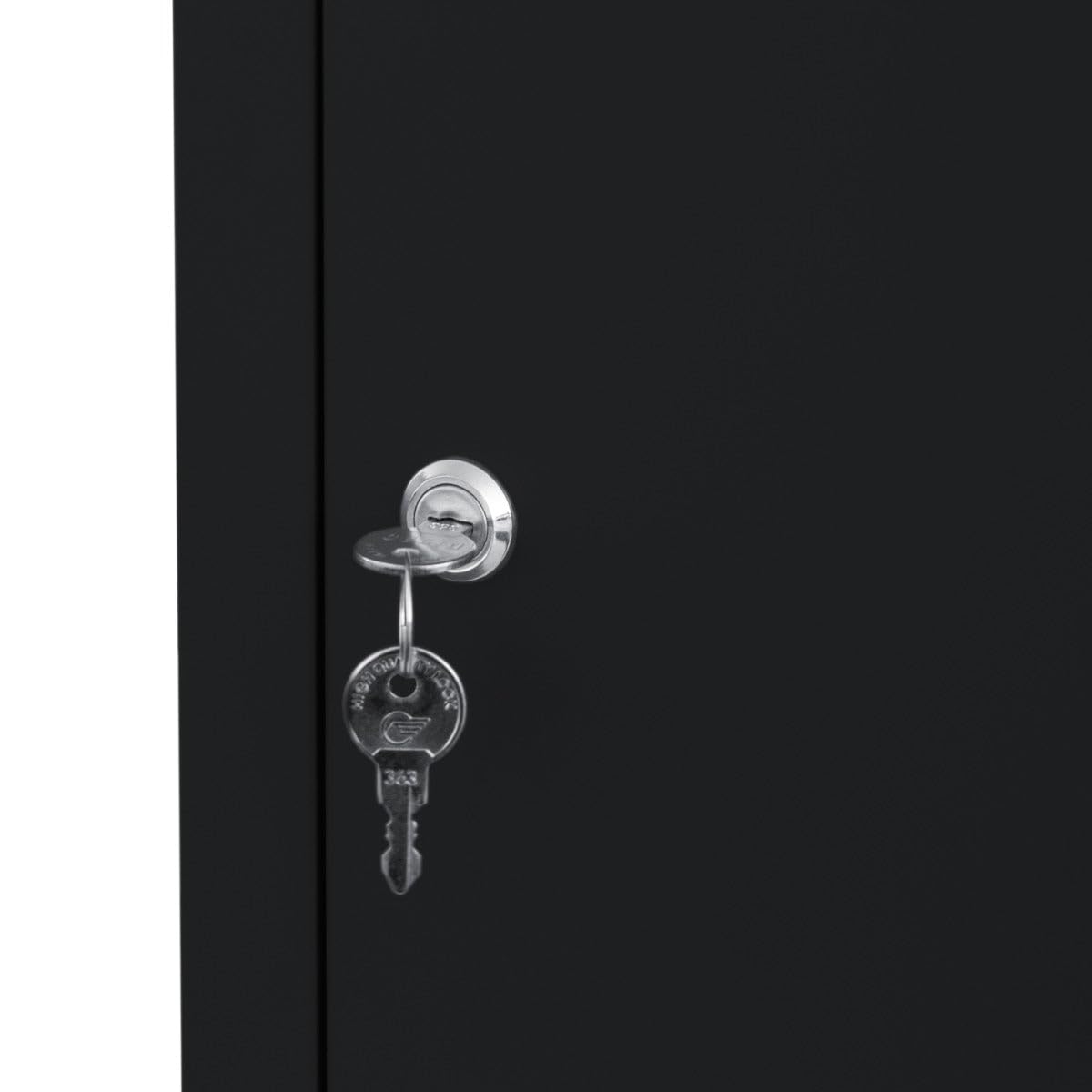 Buzón de Correos Negro Antirrobo de Pared Exterior Caja para Entrega de Cartas Paquetes Código de Barras Escaneable para Servicio Postal/Mensajeros, Cerradura con llave, 2 llaves+Destornillador GRATIS