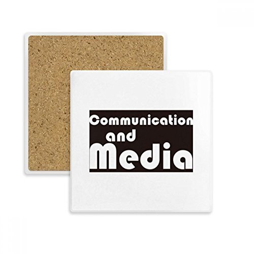 Coaster Tasse Porte-Pierre Communication et médias Major Carré Noir - 2