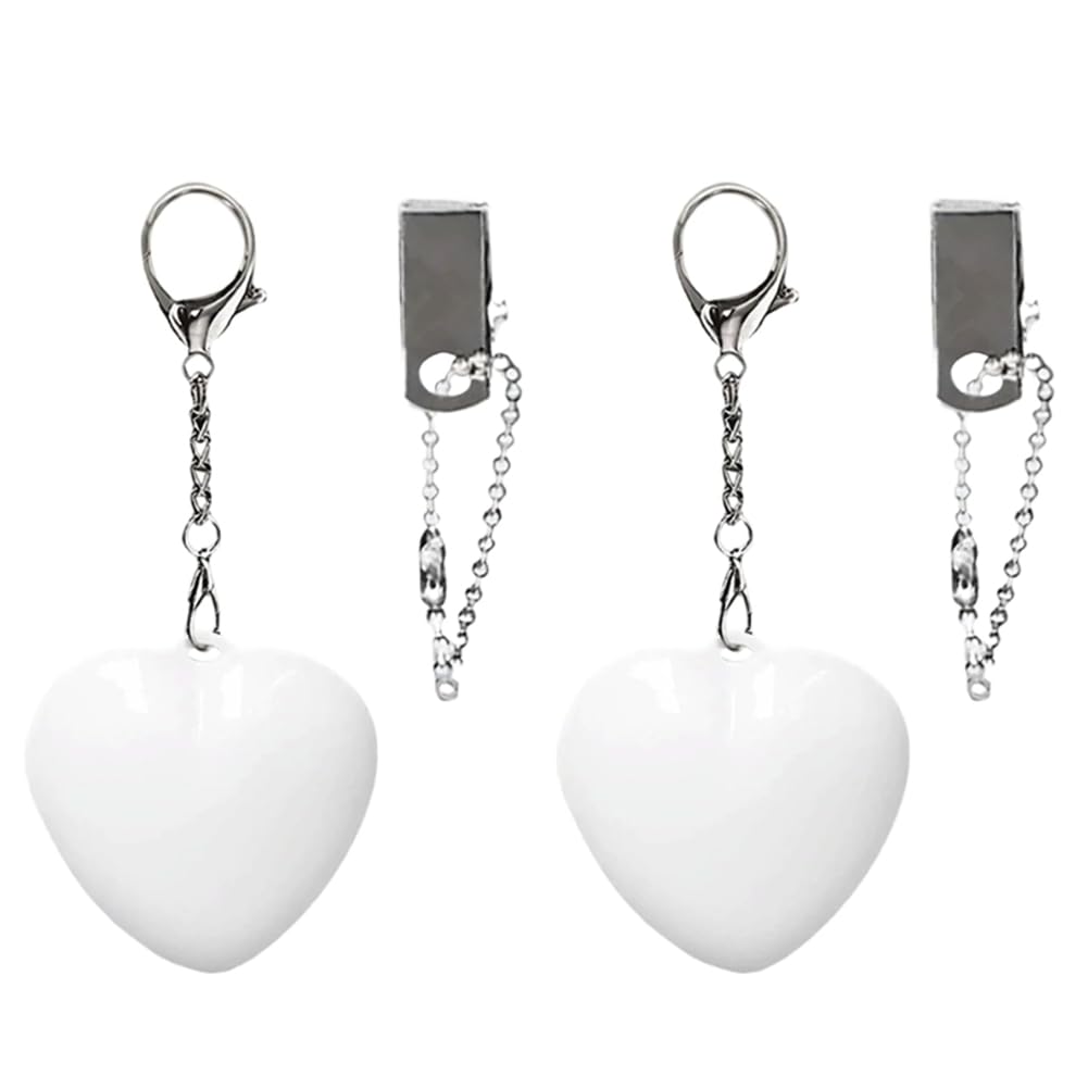 Vjsujehgy Love Wallet Tote Bag Touch Sensing Lamp, 2Set Heart Shaped Purse Light Handbag Light for Keychain, for Women Gift White