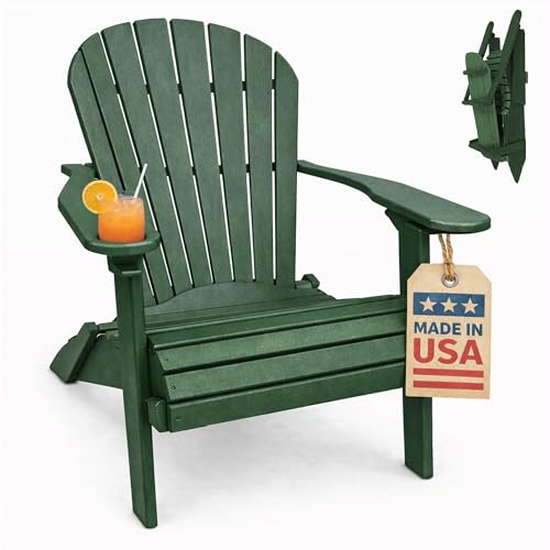 Ecommersify Folding Adirondack Chair Cup Holder - - Heavy