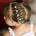 YISSION Mini Crystal Butterfly Hair Clips - 20 Pcs Silver Rhinestone Tiny Hair Barrettes for Women Girls, Decorative Small Hair Pins for Wedding Bridal Prom Party Hairstyles