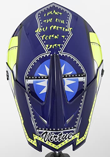 Senhill Motocross Helmet Dirt Bike Helmet Shark Pattern Atv Street Motorcycle Helmet With Gloves Goggles Mask For Unisex Youth Kids Dot/Fmvss 218 Approved (Blue, L) #TOP5