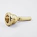 BuzzRite 12C Small Shank 24K Gold Trombone Mouthpiece