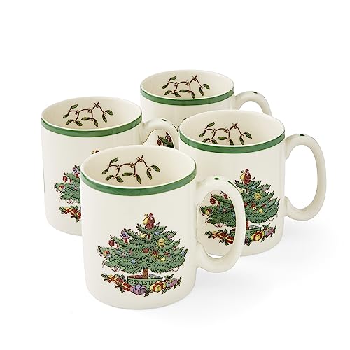 Spode Christmas Tree Mug, 9oz Festive Christmas Coffee Mug - Microwave, Oven, Freezer & Dishwasher Safe - Holiday Tea Mug for Hot Cocoa, Mulled Wine, Festive Holiday Drinkware