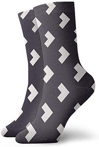N\A Calcetines de compresión antideslizantes grises con suelo de vinilo con patrón de flecha Calcetines deportivos acogedores de 11,8 pulgadas para hombres, mujeres y niños