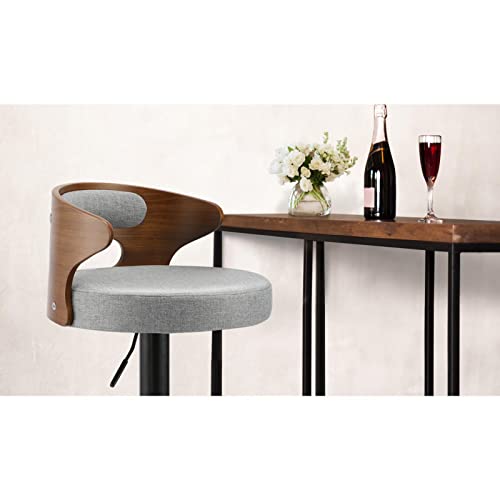 image for Oikiture Barstool Set of 2 Bar Stools Kitchen Gas Lift Swivel Bar Chai