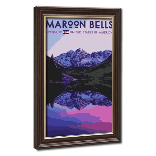 Art de voyage vintage Malone Bells Colorado poster toile 30x45 cm