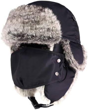 CHOK.LIDS Waterproof Winter Trapper Ushanka Hat Ear Flap Chin Strap