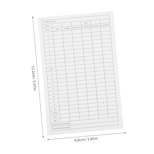 30 tarjetas para puntaje de golf papel revestido Toddmomy miniatura 2