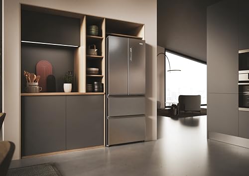 Haier FD 70 SERIE 3 HFR3718ENMM Kühl-Gefrier-Kombination I French Door-Türen I Easy Access-Gefrierschubladen I Total No Frost I MyZonePlus I Modernes Design mit Front aus Glas – Bild 3