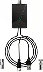 Amplificador de antena de TV digital igh Gain – para TV 4K gratuita para uso interno e externo, suporta DTMB DVB-T