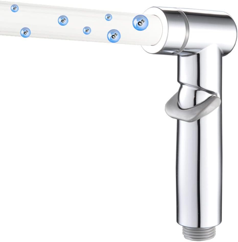 Flow Adjustable Two Functions Toilet Hand Sprayer Shower Healthy Toilet Faucet Sprayer Hand Shower Head Bathroom Bidet Shataff Toilet Seat Bidet Sprayer (Silver)