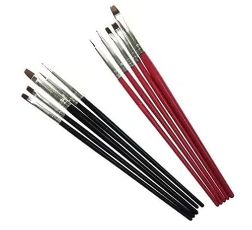 Kit 5un Conjuntos De Pinceis Para Unhas Manicure (1pacote/5un)