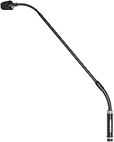 Vista 10 de Micrófono DJ de 17 pulgadas flexible de cuello de cisne, micrófono profesional XLR con cable dinámico Bob Barker para videoconferencia, podio