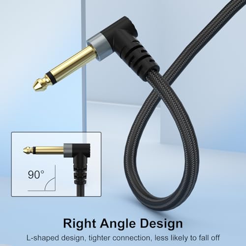 Sewowibo Gitarrenkabel,6,35 mm Instrumentenkabel,geeignet für Kompatibilität mit E-Gitarren,Bässen,Trommeln,Pedalen,Verstärkern,Stimmgeräten,Lautsprechern,Stereoanlagen,Professional Audio (3 Meter)