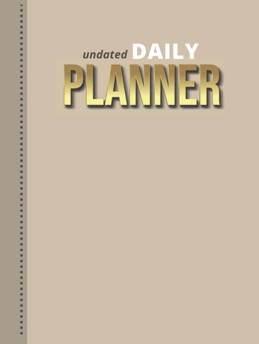 Planning horaire 6h-19h avec to-do list sur cet agenda non daté beige