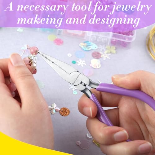 Image of SPEEDWOX Flat Nose Pliers for Jewelry Making Serrated Jaw Pliers Mini Duck Bill Plier Bracelet Bending Plier Jewellery Making Tool Beading Flat Wire Plyer for Wire Wrapping Bending Ring Opening