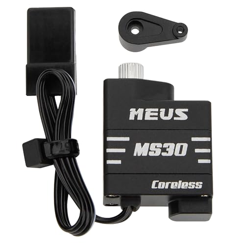 MEUS Racing Coreless Micro Servo for Axial SCX30 1/30 RC Crawler (Black)