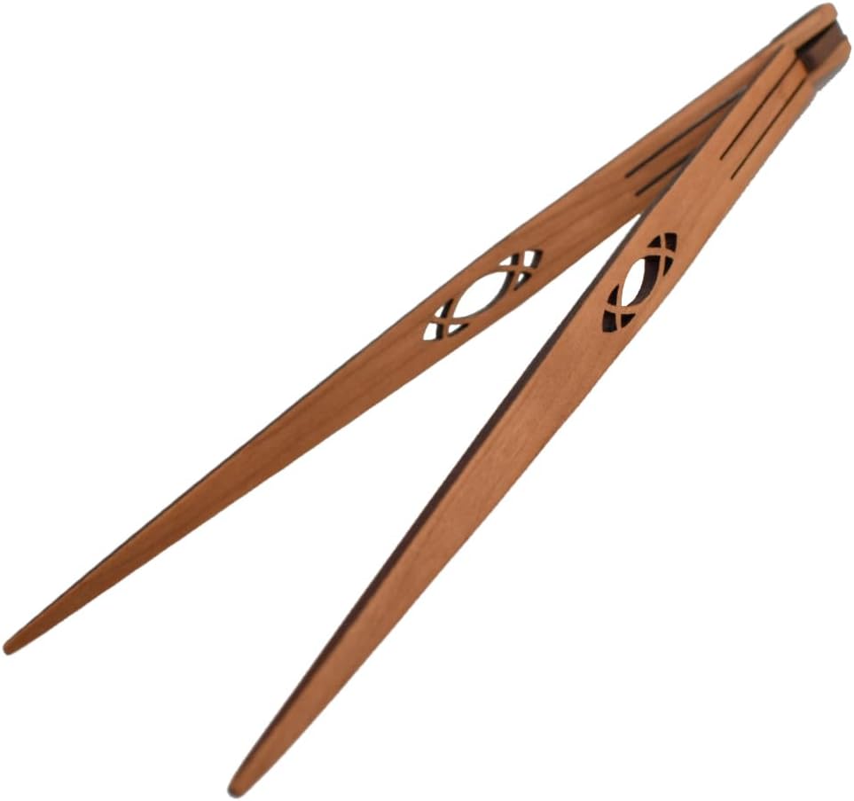 American Made Reversible Fold-Flat Spring Hinged Cherry Wood Chopsticks (Celestial Stars Pattern)