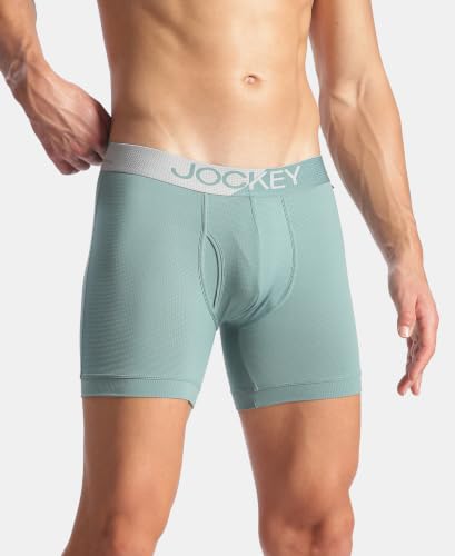 Image of Jockey MM06 Men Microfiber Mesh Elastane Active Wear Long Trunk Boxer Brief