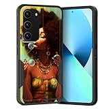 KJFHDJFDH for Galaxy S21 FE Case,Dual Layer Hybrid Heavy Duty Rugged Shockproof Hard PC +Soft Silicone Protective Case for Samsung Galaxy S21 FE,Africa Fashion Girl