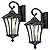 YSN 16'' Large Outdoor Wall Lights 2 Packs, Black Exterior Lighting Fixture Outdoor Sconce Lights, Waterproof Outside Lights for House with E26 Socket, Outdoor Lanterns for Porch, Garage, Farmhouse