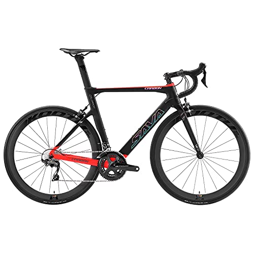 Fibra di carbonio TORAY T800: utilizziamo fibra di carbonio giapponese di alta qualità per telaio, sala, forcella, manubrio e reggisella. Ciò non solo offre un buon sistema di smorzamento e una bici da strada ultraleggera, ma garantisce una guida efficiente dal punto di vista energetico.Il venditore completa le procedure di sdoganamento e l'acquirente non deve pagare dazi doganali.