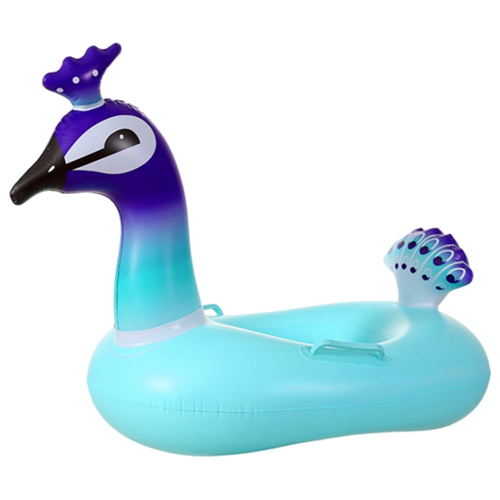 Swimming Float, Inflatable Float Ring, Safe Seat Inflatable Swimming Float, Rubber Swimming Ring for Children - Blue — image 1